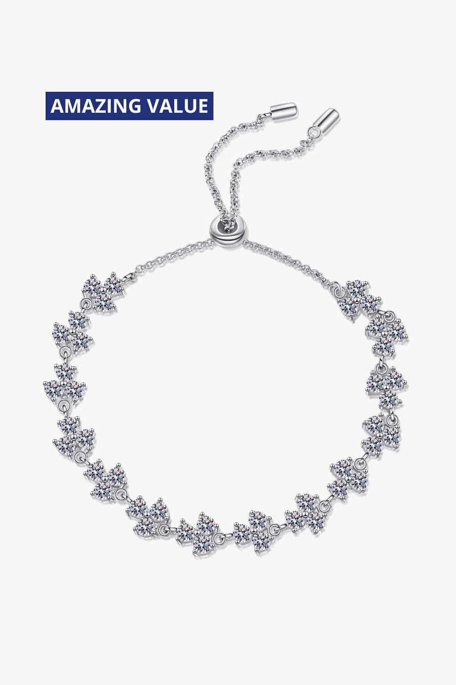 #1 BEST Diamond Chain Bracelet Jewelry Gifts for Women | #1 Best Most Top Trendy Trending 4.2 Carat Diamond Adjustable Bracelet Gift for Women, Ladies, Mother | MASON New York