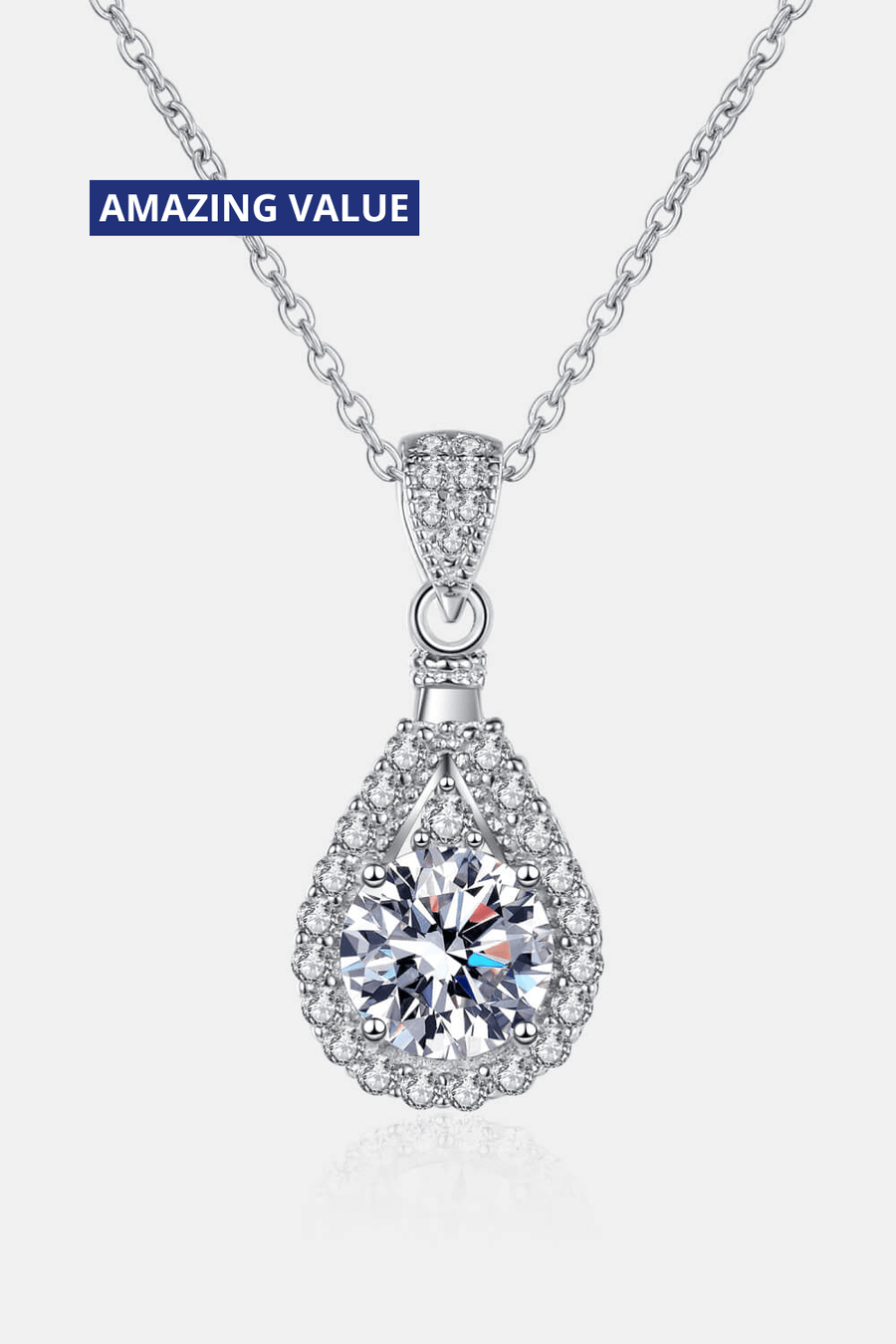 1# BEST Diamond Pendant Necklace Jewelry Gifts for Women | #1 Best Most Top Trendy Trending 1 Carat Diamond Teardrop Pendant Necklace Gift for Women, Ladies | MASON New York