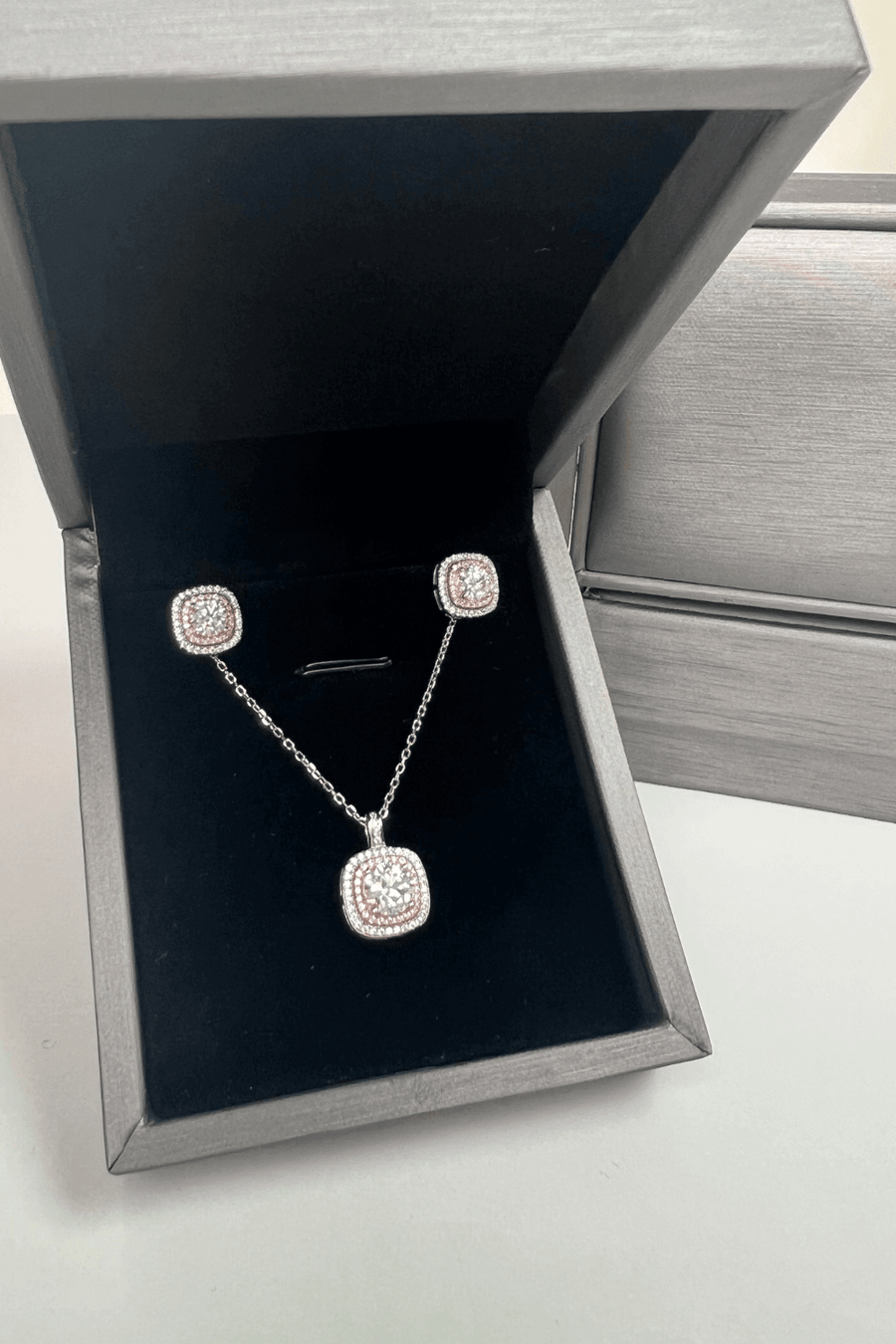 Best Diamond Jewelry Gift Set Trends for Women | BEST Diamond Necklace, Earrings Jewelry Bundle Set Gift for Women | Best Trending Geometric Diamond Necklace, Earrings for Wedding Party Holiday Jewelry Gift for Women, Mother, Wife, Daughter | MASON New York