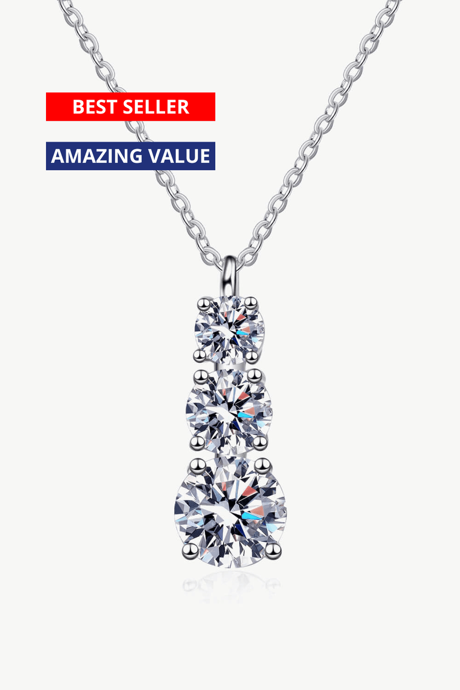 Best Diamond Pendant Necklace Gift Trends for Women | BEST Best Diamond Necklace Jewelry Gifts for Women | #1 Best Most Top Trendy Trending 1.8 Carat Diamond Triple-Pendant Necklace for Wedding Party Holiday Jewelry Gift for Women, Ladies | MASON New York