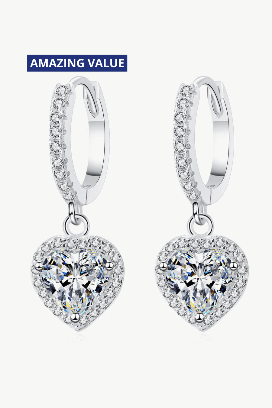 Best Heart Diamond Drop Earrings Gift Trends for Women | BEST Diamond Earrings Jewelry Gifts for Women | #1 Best Most Top Trendy Trending 2 Carat Heart Diamond Drop Earrings for Wedding Party Holiday Jewelry Gift for Women, Mother, Ladies | MASON New York