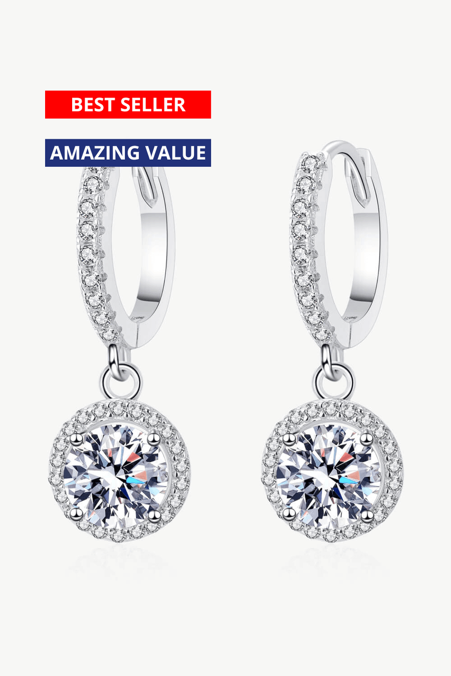 Best Round Diamond Drop Earrings Gift Trends for Women | BEST Diamond Earrings Jewelry Gifts for Women | #1 Best Most Top Trendy Trending 2 Carat Round Diamond Drop Earrings for Wedding Party Holiday Jewelry Gift for Women, Ladies, Mother | MASON New York