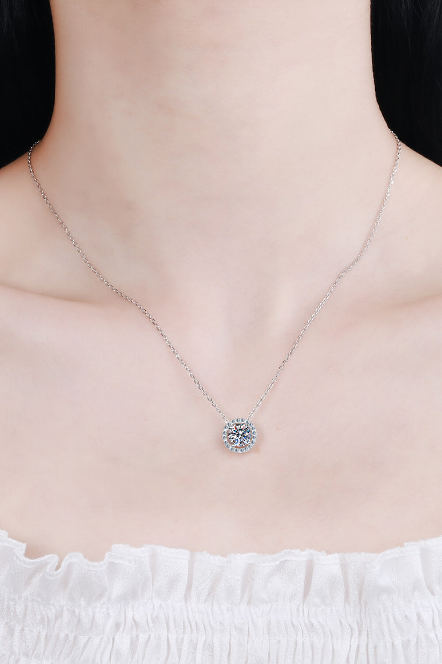 Best Diamond Necklace Jewelry Gifts for Women | 1 Carat Round Diamond Pendant Chain Necklace | MASON New York