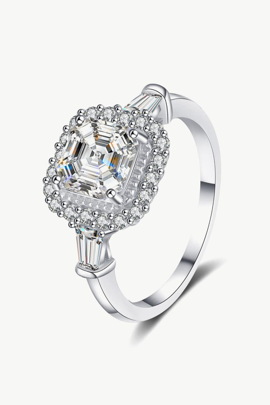 Best Diamond Ring Jewelry Gifts for Women | 2 Carat Asscher Diamond Ring - So Much Shine | MASON New York