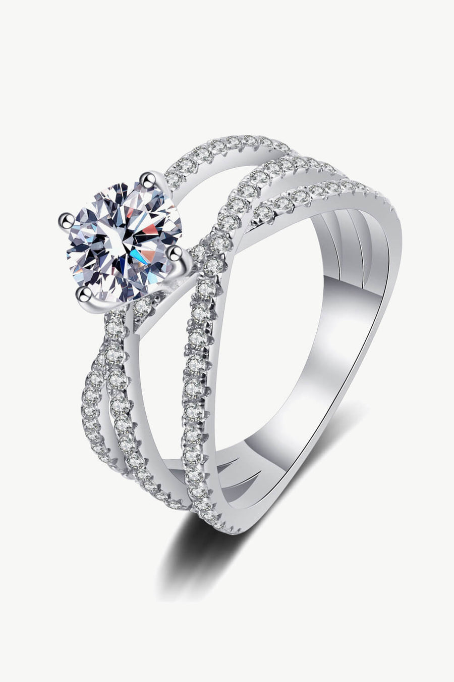 Best Diamond Ring Jewelry Gifts for Women | 1 Carat Round Diamond Crisscross Ring | MASON New York