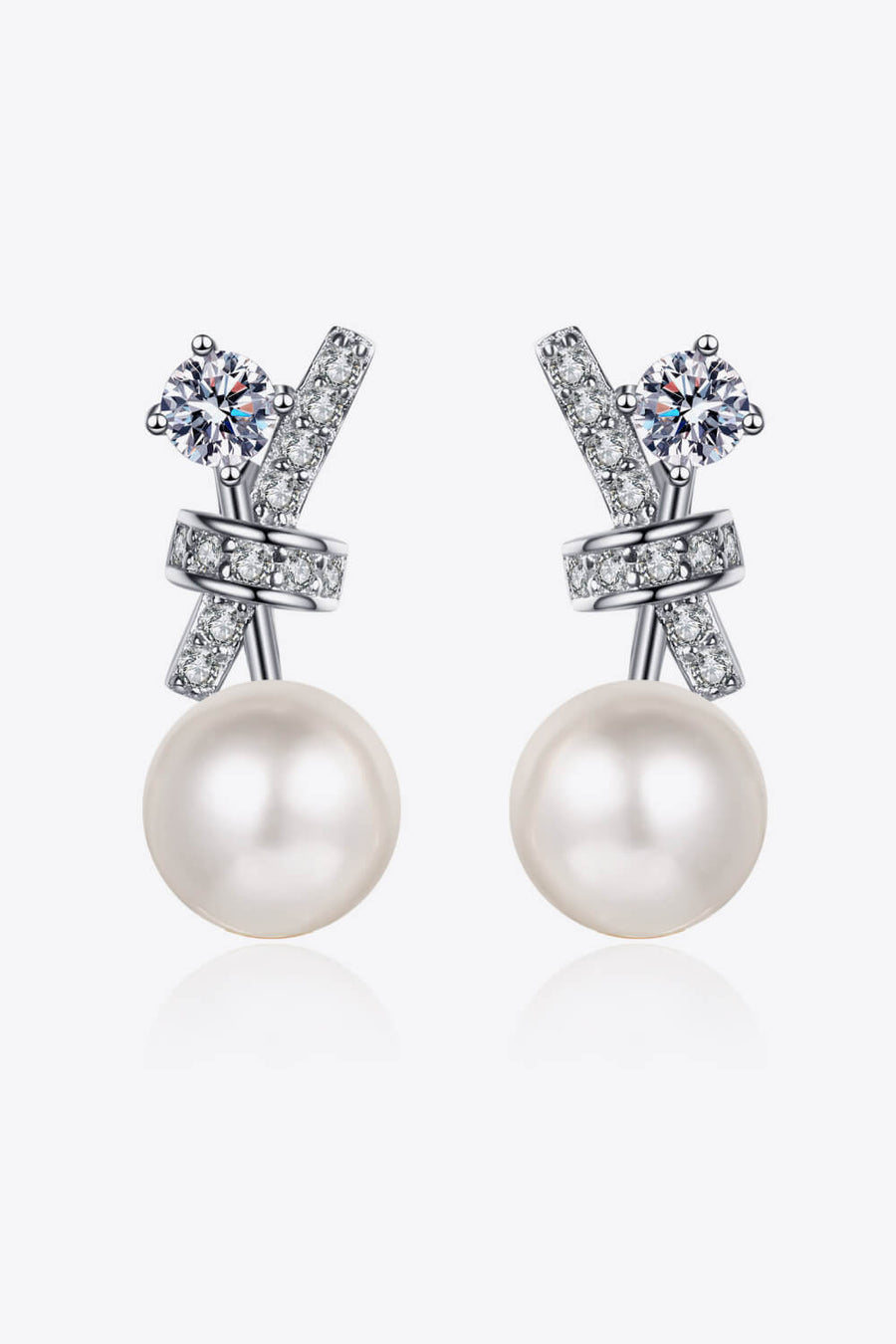 Best Diamond Pearl Stud Earrings Jewelry Gifts for Women | 0.72 Carat Diamond with Pearl Stud Earrings | MASON New York