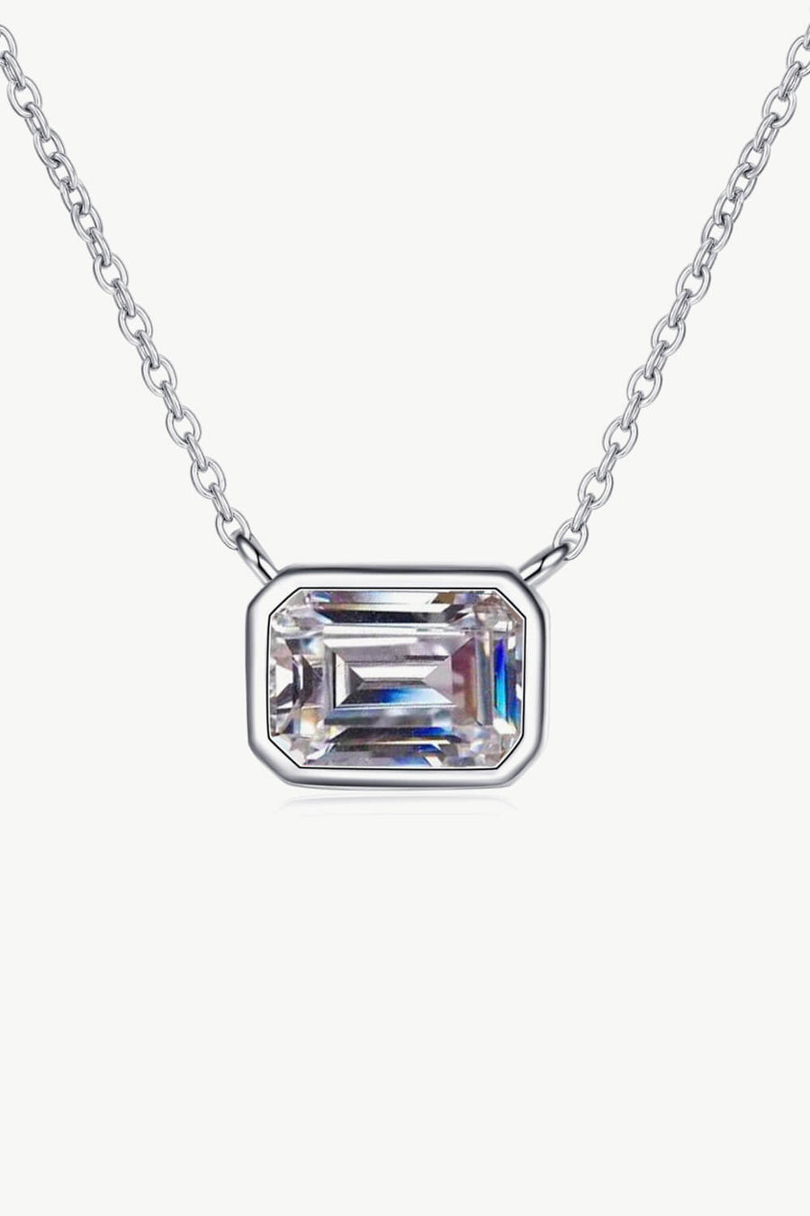 Best Diamond Necklace Jewelry Gifts for Women | 1 Carat Emerald Diamond Pendant Necklace - Beautiful Words | MASON New York