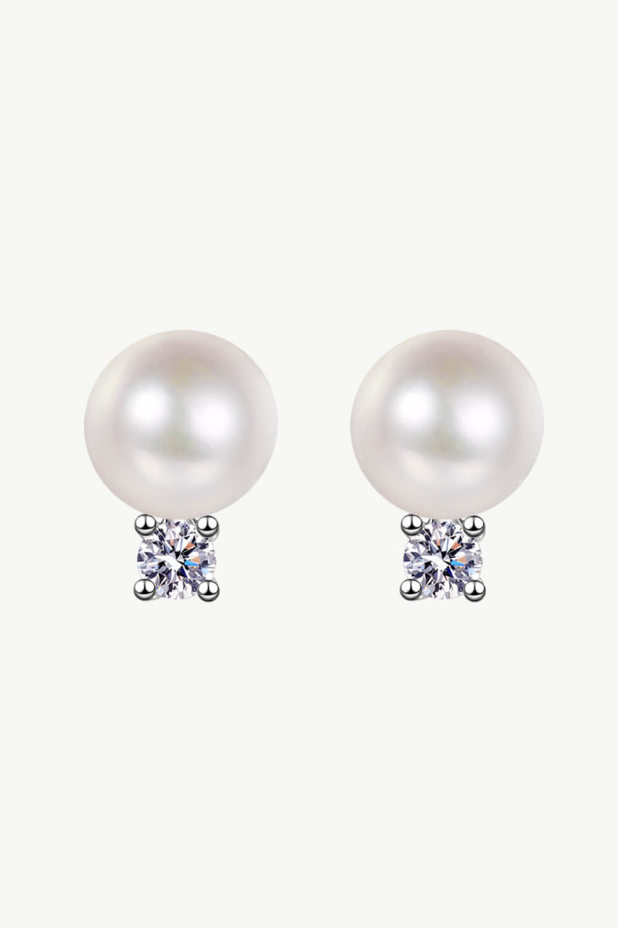 Best Diamond Pearl Stud Earrings Jewelry Gifts for Women | 0.5 Carat Diamond with Pearl Stud Earrings | MASON New York