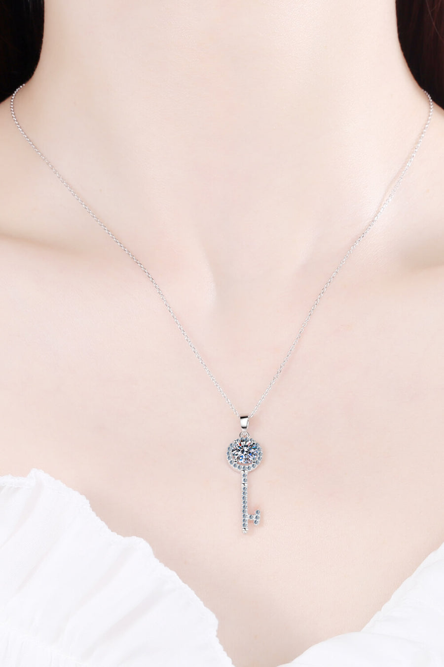 Best Diamond Necklace Jewelry Gifts for Women | 1 Carat Diamond Key Pendant Necklace  | MASON New York