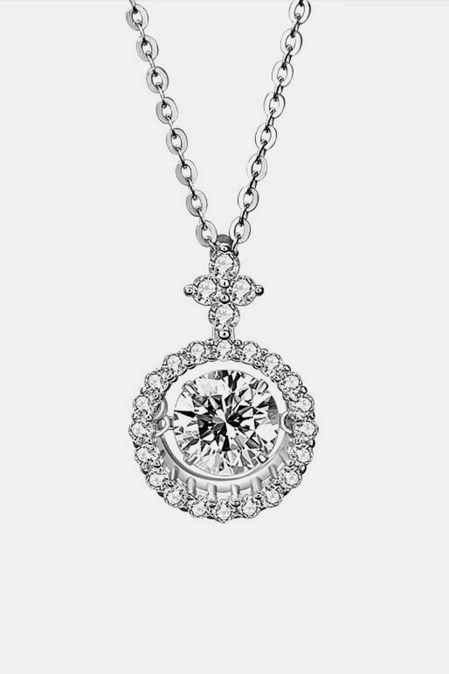 Best Diamond Necklace Jewelry Gifts for Women | 1 Carat Inlaid Round Diamond Pendant Necklace | MASON New York