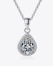 1 Carat Diamond Pear Pendant Necklace