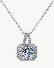 1 Carat Diamond Pendant Necklace - Halo One Love