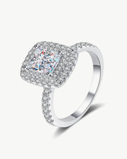 1 Carat Diamond Ring - Princess Halo - 4