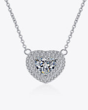 1 Carat Diamond Heart Pendant Necklace