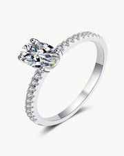 1 Carat Diamond Oval Ring - 4