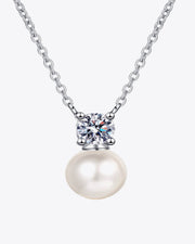 0.5 Carat Diamond Pearl Pendant Necklace - 0.50 ct. / Lab Grown (-$500)