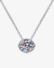 1 Carat Diamond Round Pendant Necklace - 1.0 ct. / 18K White Gold / Lab Grown (-$1000)