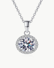 1 Carat Diamond Round Pendant Necklace - Chance to Charm - 1.0 ct. / 18K White Gold / Lab Grown (-$1000)