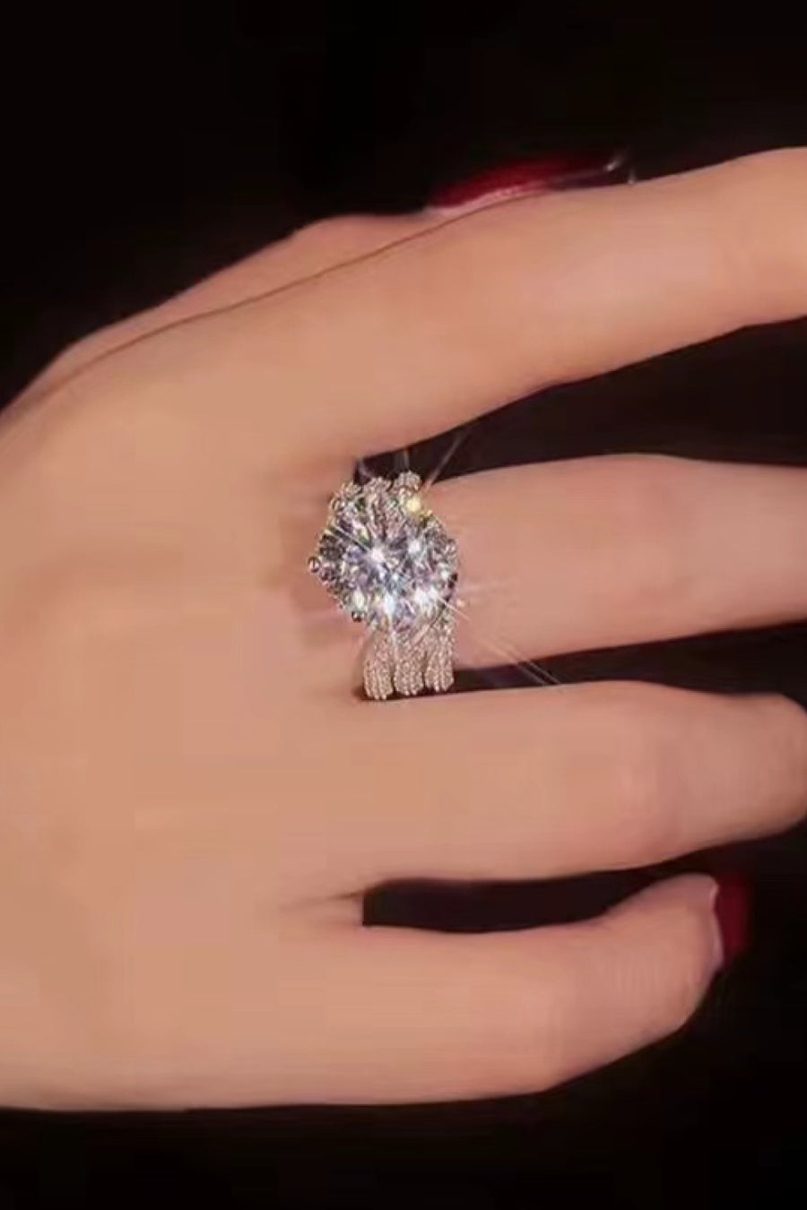 Best Diamond Ring Jewelry Gifts for Women | 3 Carat Round Diamond Three-Layer Ring | MASON New York