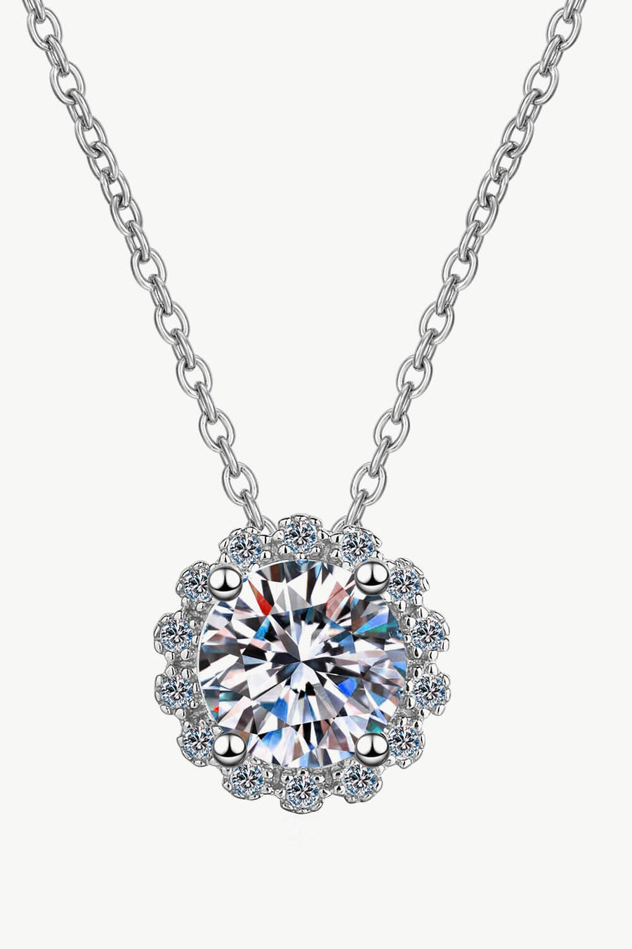 Best Diamond Necklace Jewelry Gifts for Women | 1 Carat Diamond Flower-Shaped Pendant Necklace | MASON New York