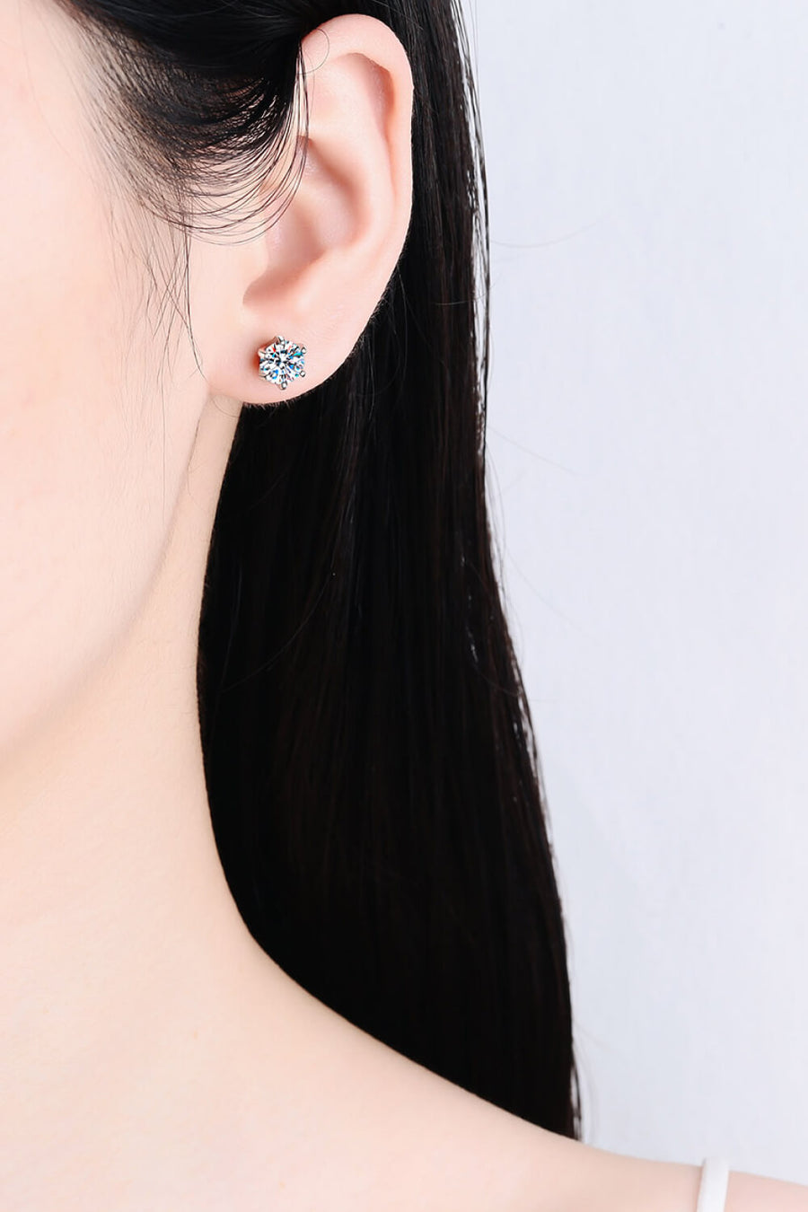 Best Diamond Earrings Jewelry Gifts for Women | 2 Carat Inlaid Round Diamond Stud Earrings | MASON New York